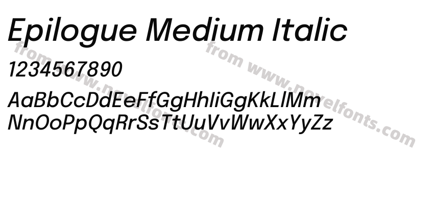Epilogue Medium ItalicPreview