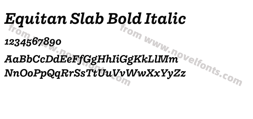 Equitan Slab Bold ItalicPreview
