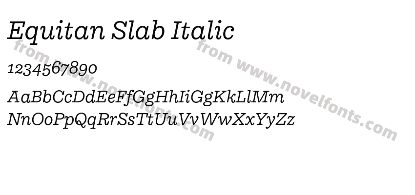 Equitan Slab ItalicPreview
