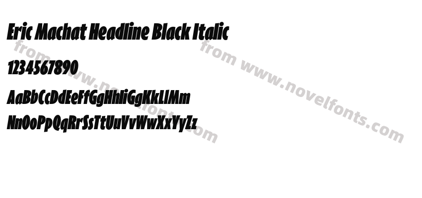 Eric Machat Headline Black ItalicPreview