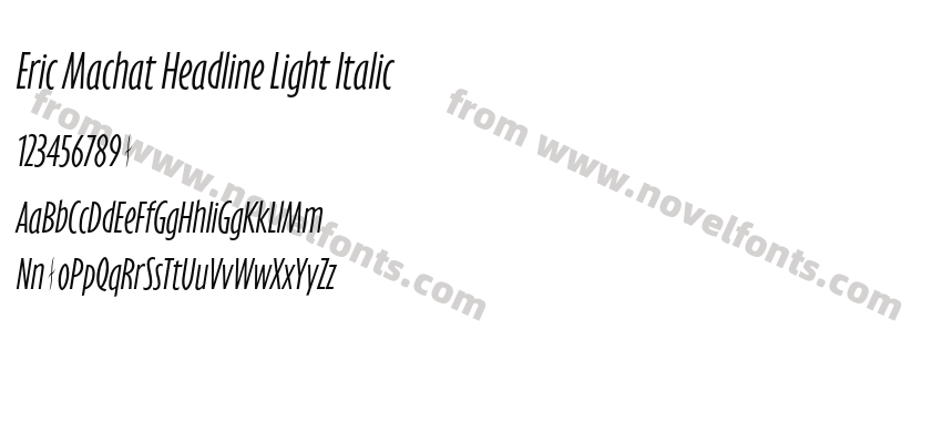 Eric Machat Headline Light ItalicPreview