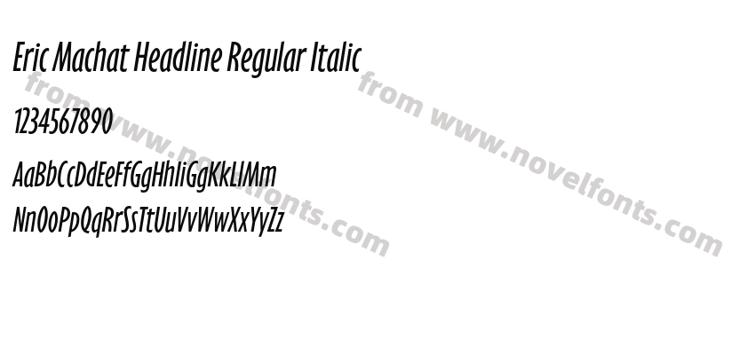 Eric Machat Headline Regular ItalicPreview