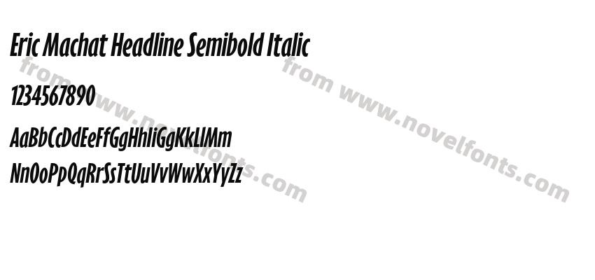 Eric Machat Headline Semibold ItalicPreview