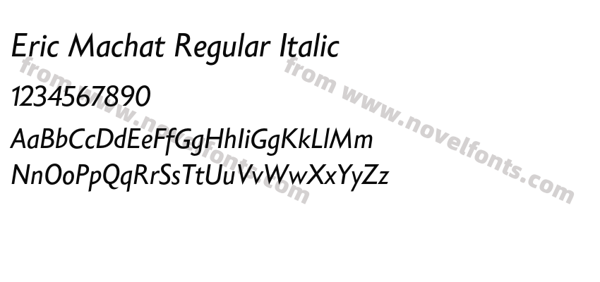Eric Machat Regular ItalicPreview