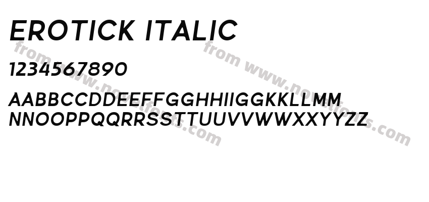 Erotick ItalicPreview