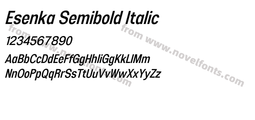 Esenka Semibold ItalicPreview