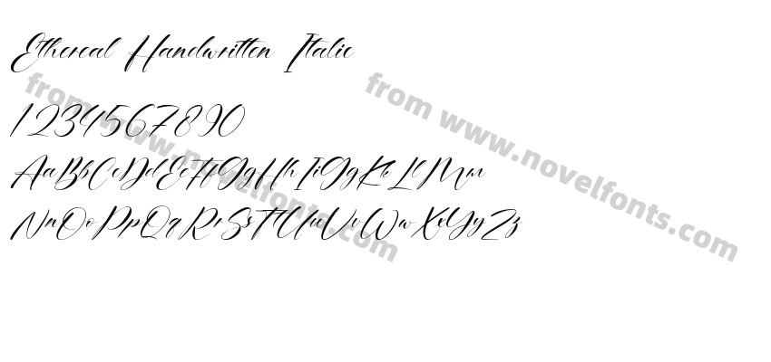 Ethereal Handwritten ItalicPreview