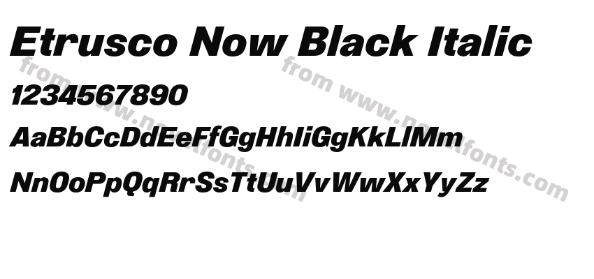 Etrusco Now Black ItalicPreview