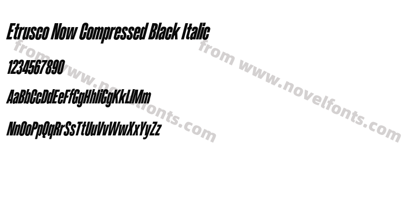 Etrusco Now Compressed Black ItalicPreview