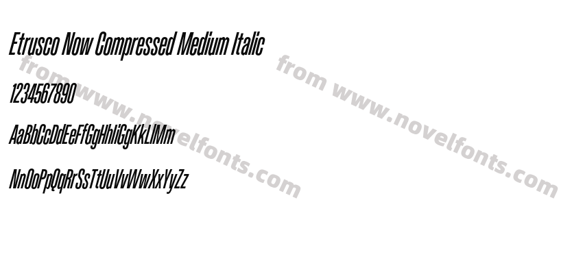 Etrusco Now Compressed Medium ItalicPreview