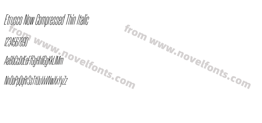 Etrusco Now Compressed Thin ItalicPreview