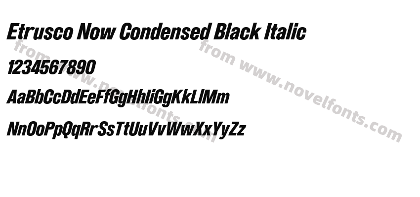 Etrusco Now Condensed Black ItalicPreview