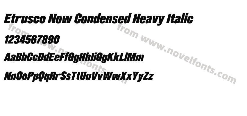 Etrusco Now Condensed Heavy ItalicPreview