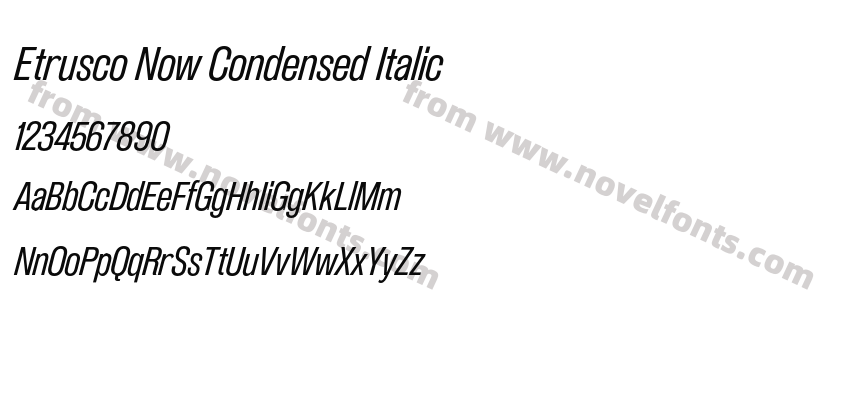 Etrusco Now Condensed ItalicPreview