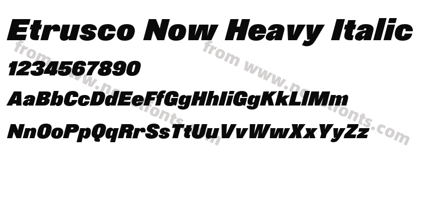Etrusco Now Heavy ItalicPreview