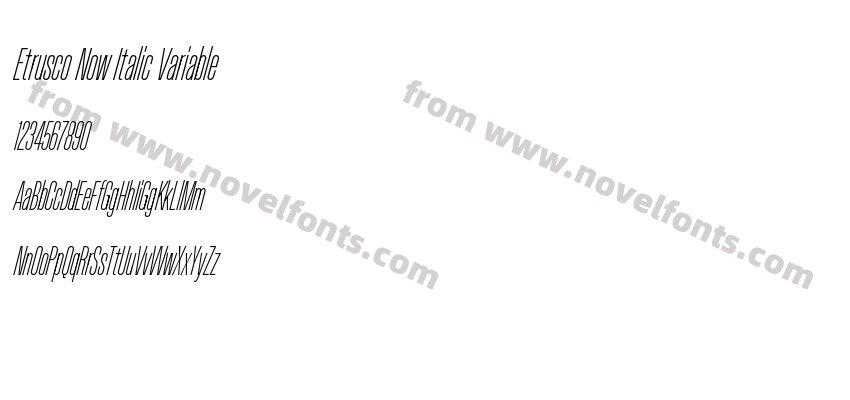 Etrusco Now Italic VariablePreview