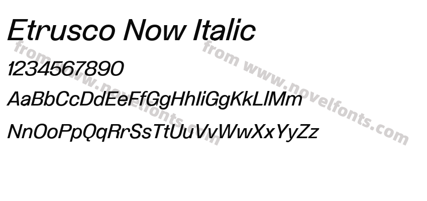 Etrusco Now ItalicPreview