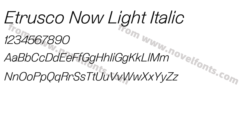 Etrusco Now Light ItalicPreview