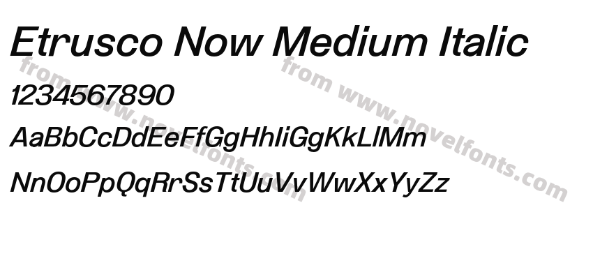 Etrusco Now Medium ItalicPreview