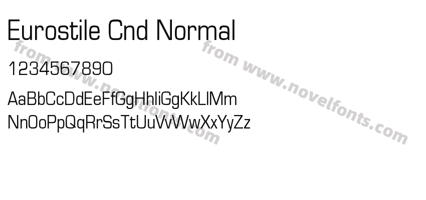 Eurostile Cnd NormalPreview