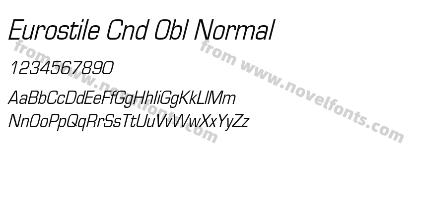 Eurostile Cnd Obl NormalPreview