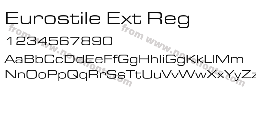 Eurostile Ext RegPreview