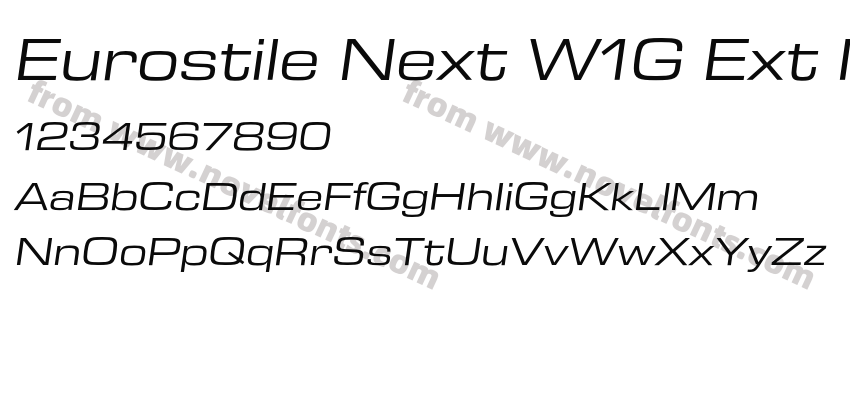 Eurostile Next W1G Ext ItPreview