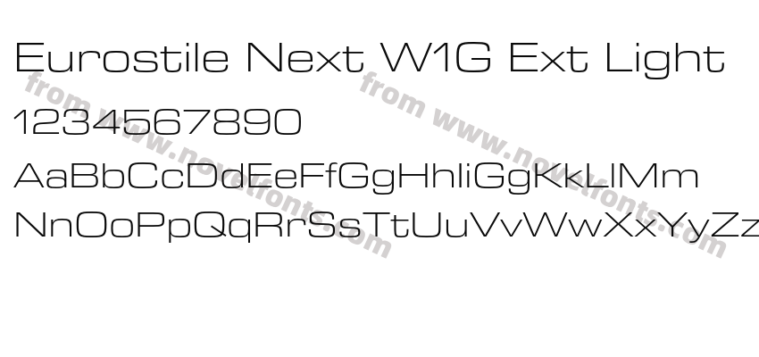 Eurostile Next W1G Ext LightPreview