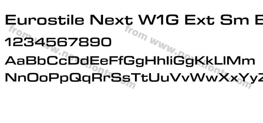 Eurostile Next W1G Ext Sm BdPreview