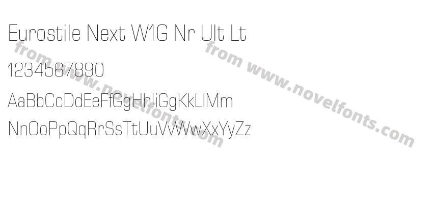 Eurostile Next W1G Nr Ult LtPreview