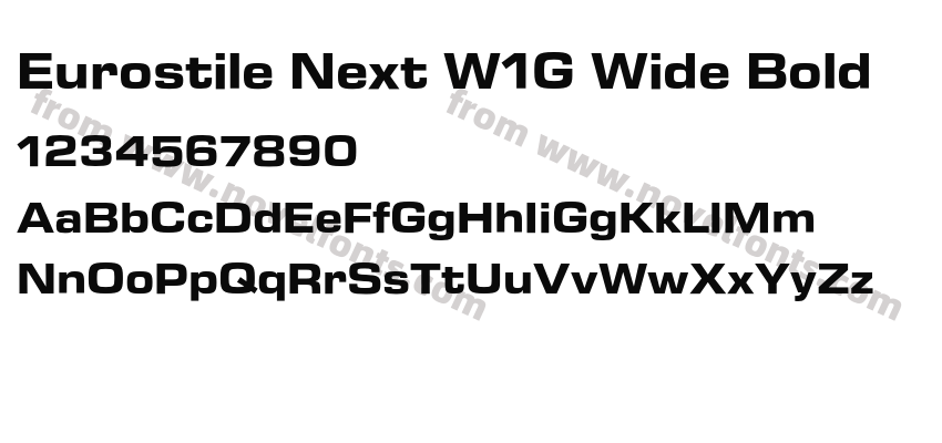 Eurostile Next W1G Wide BoldPreview
