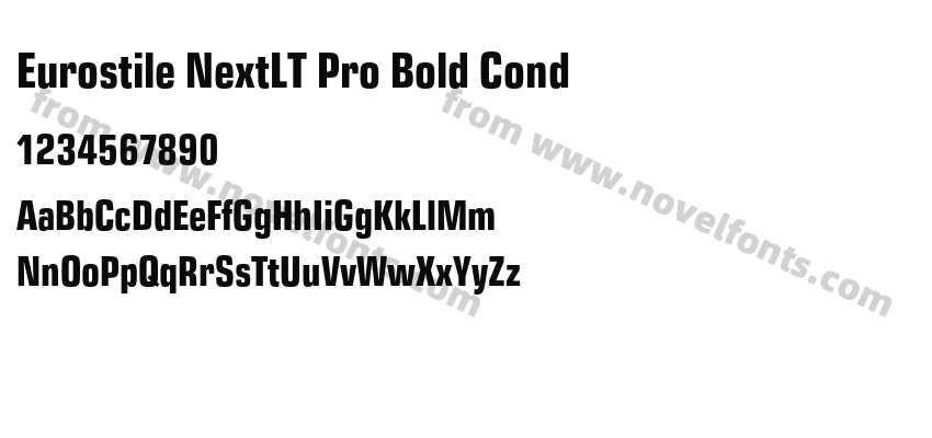 Eurostile NextLT Pro Bold CondPreview