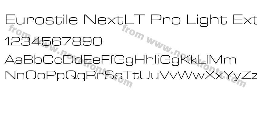 Eurostile NextLT Pro Light ExtPreview