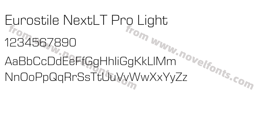 Eurostile NextLT Pro LightPreview