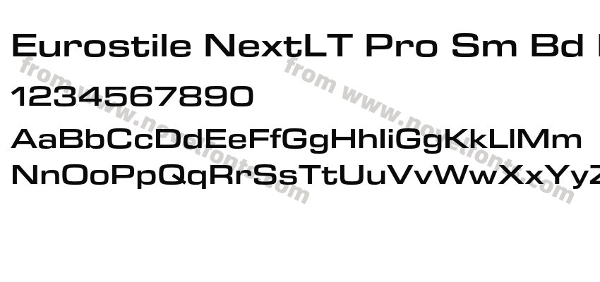 Eurostile NextLT Pro Sm Bd ExtPreview