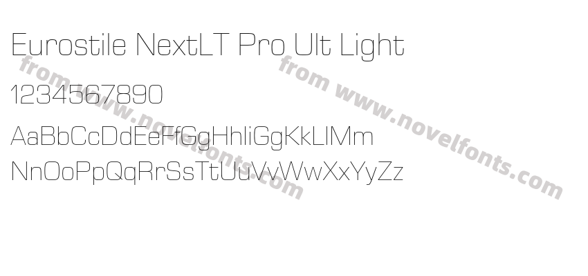 Eurostile NextLT Pro Ult LightPreview