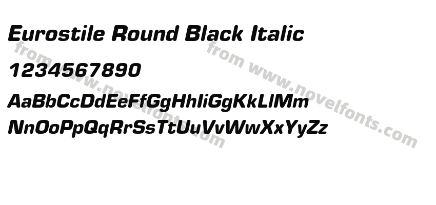 Eurostile Round Black ItalicPreview