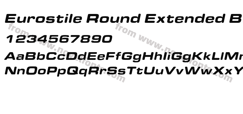 Eurostile Round Extended Black ItalicPreview