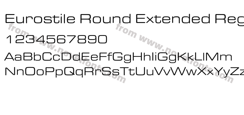 Eurostile Round Extended RegularPreview