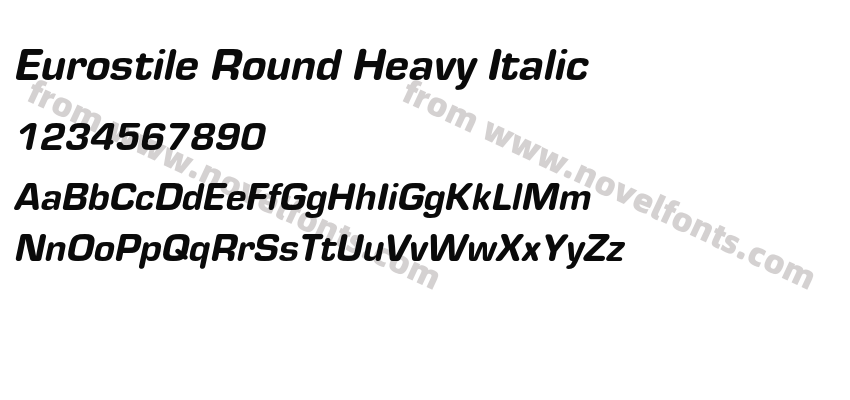 Eurostile Round Heavy ItalicPreview