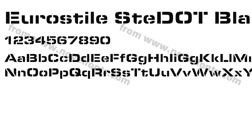 Eurostile SteDOT Bla ExtPreview