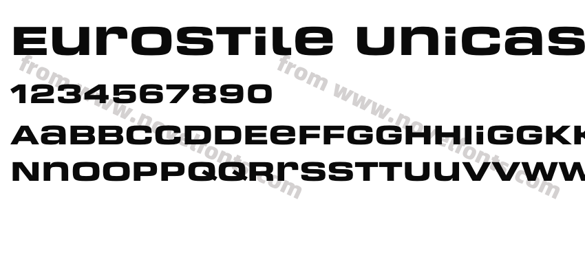 Eurostile UnicaseLT ProPreview