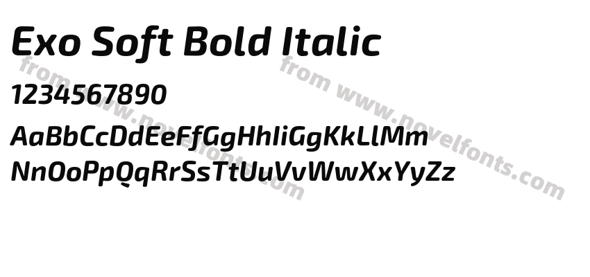 Exo Soft Bold ItalicPreview