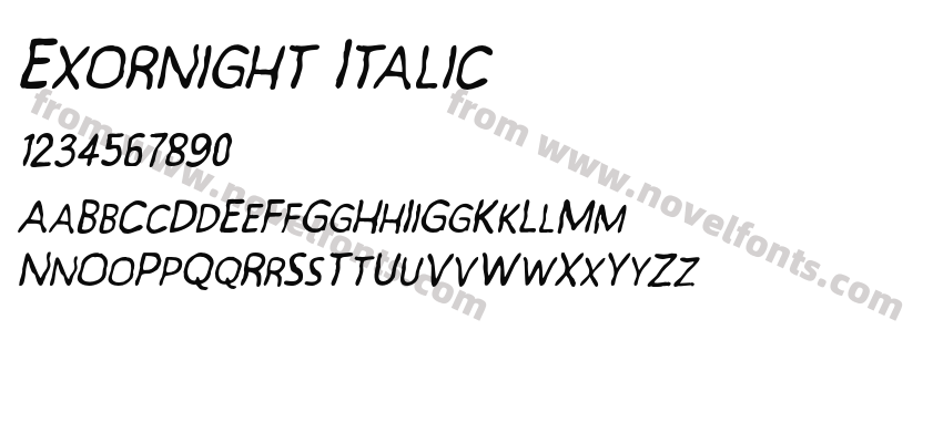 Exornight ItalicPreview