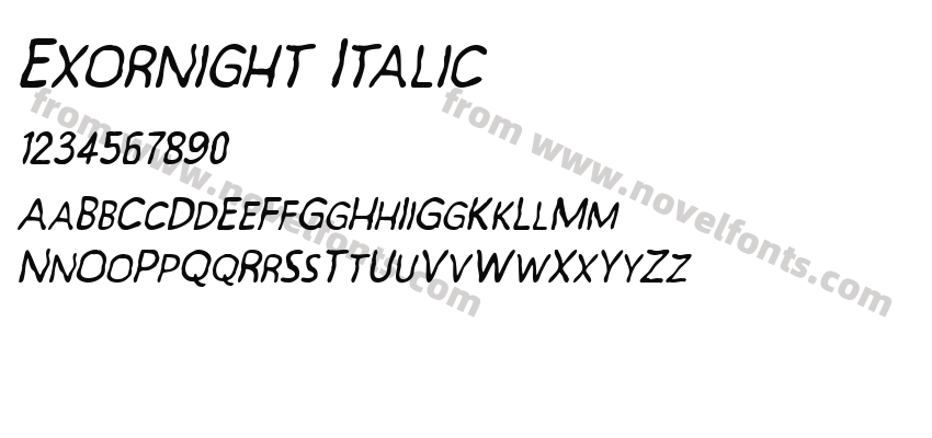 Exornight ItalicPreview