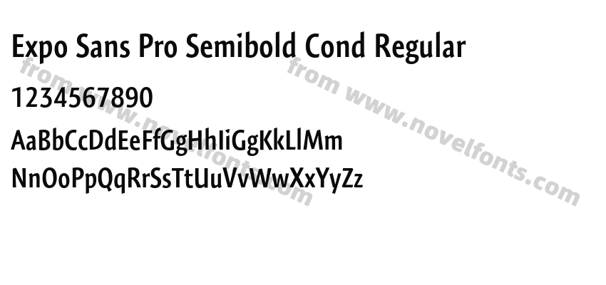 Expo Sans Pro Semibold Cond RegularPreview