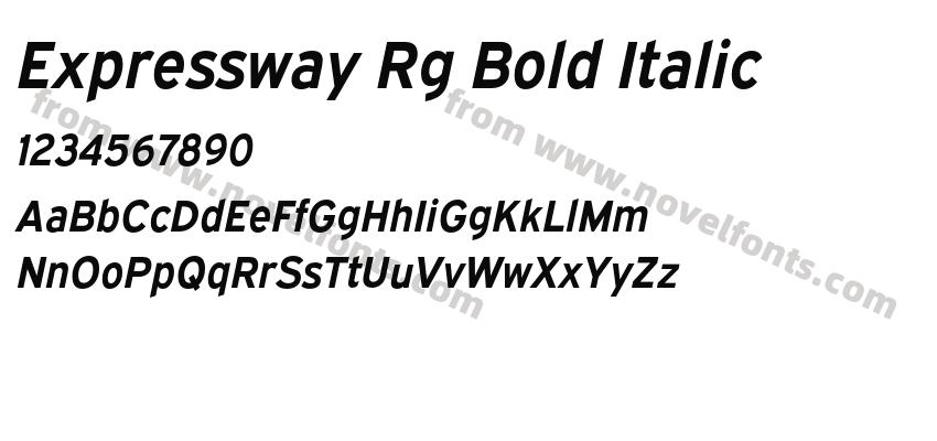 Expressway Rg Bold ItalicPreview
