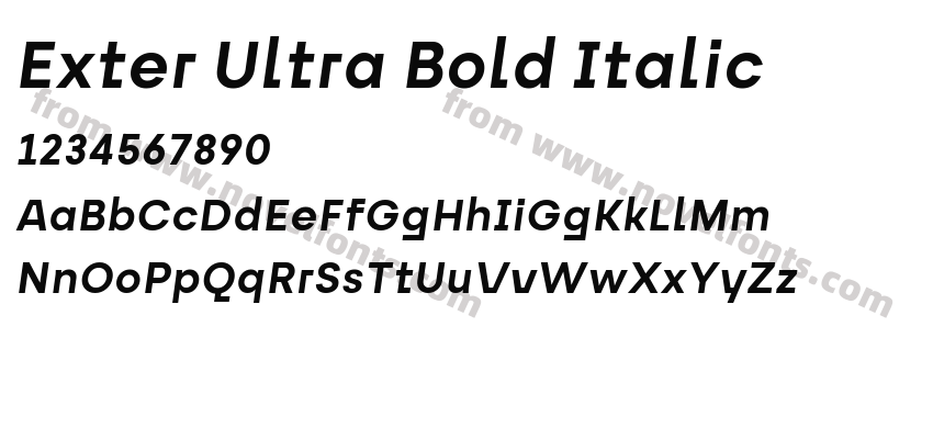 Exter Ultra Bold ItalicPreview