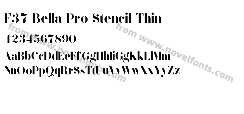 F37 Bella Pro Stencil ThinPreview