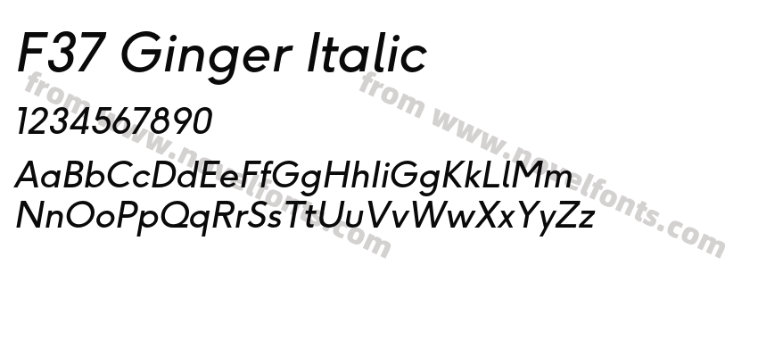 F37 Ginger ItalicPreview